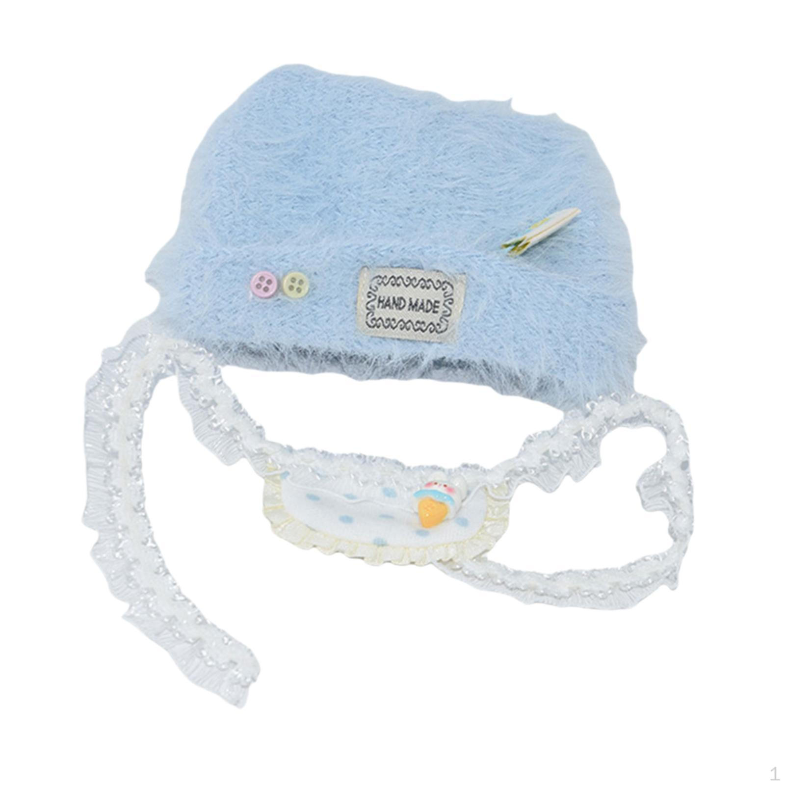 

Шапочка с манжетами для куклы 6,69 , плюшевая кукольная шапочка для игры и одевания blue hat