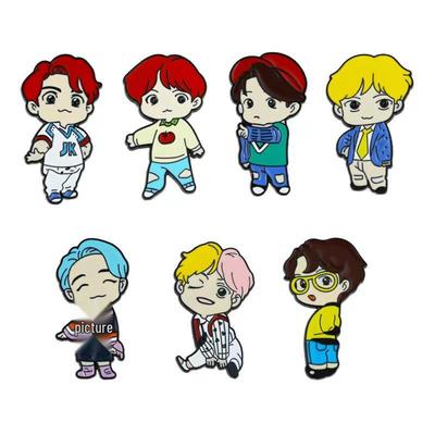 Japanese Cartoon Drip Oil Brooch: Trendy Metal Badge for Clothes & Bags