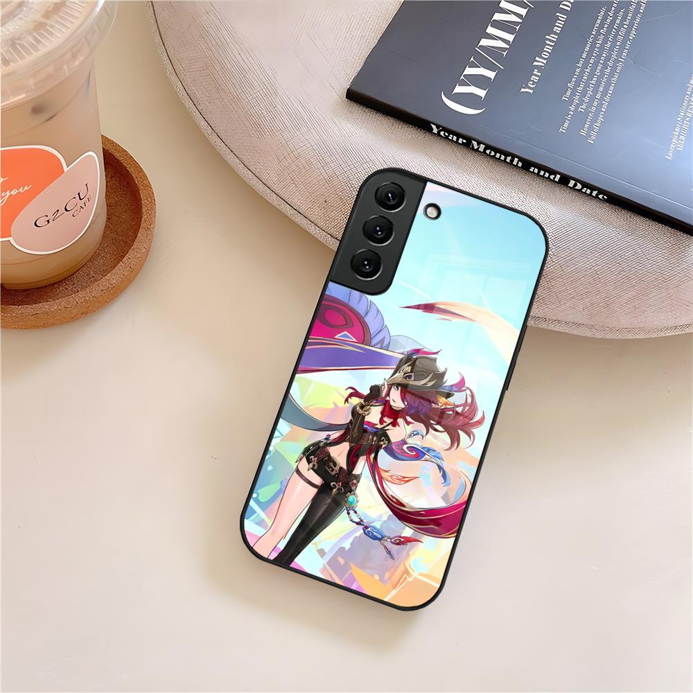 Genshin Impact Chasca Phone Case Glass For Samsung Galaxy S25 S23 S24 S21 S22 S20 Ultra Fe Plus A15 A14 Cover