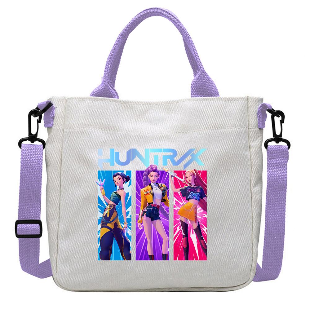 HotDemon Hunters Plátěná taška přes rameno pro kluky a holky Anime Móda Crossbody tašky Studenti Pravděpodobně Kabelka Jednoduchá Tote-taška