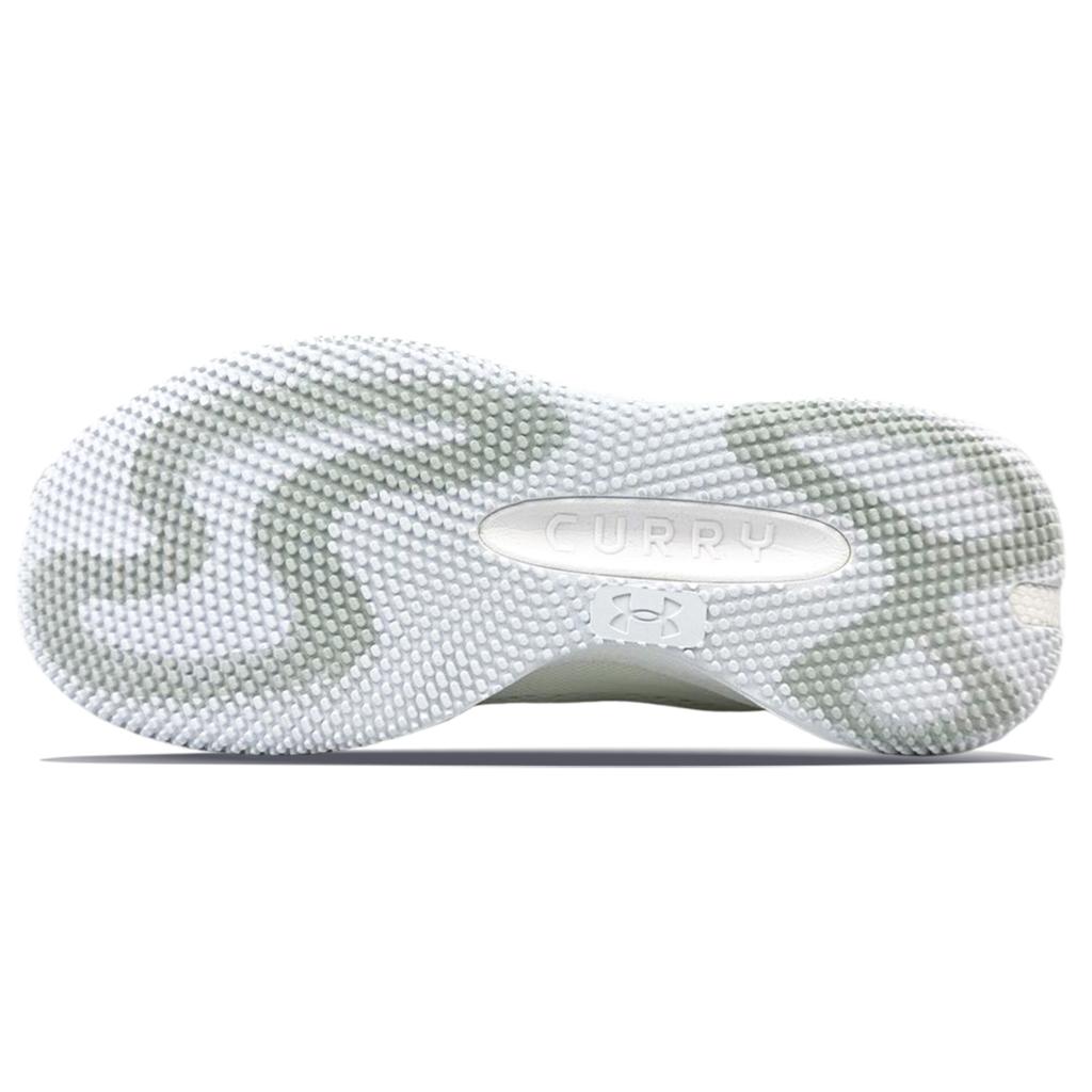 Under Armour Curry Splash 3 Slip Resistant Abrasion Resistant Low top Basketball Shoes Men's White Blue 3026275-101(Team40-)