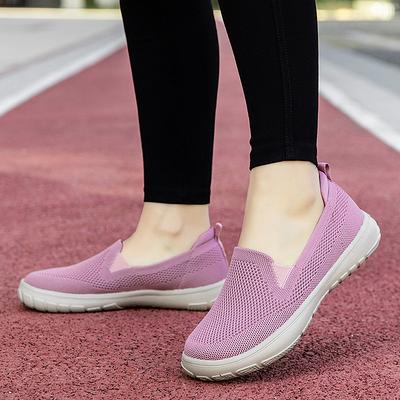 Scarpe taglia grande testa larga scarpe da passeggio rete traspirante fondo piatto comode facili da indossare semplici antiscivolo casual