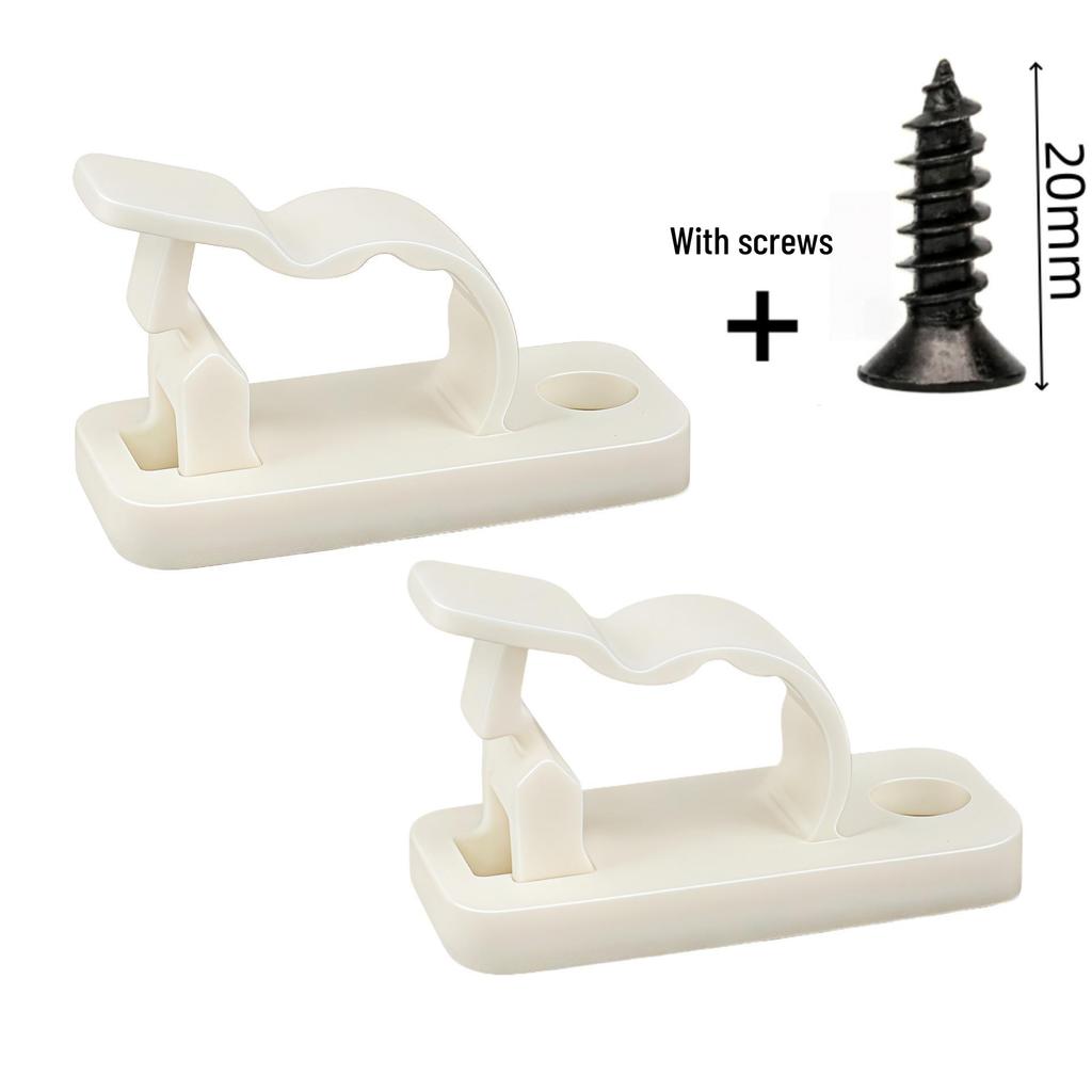 Nylon Adhesive Cable Management Clips - R-Type Crimp for Wire and Network Cables