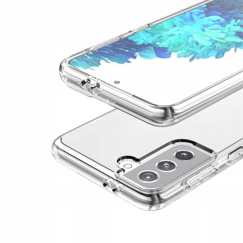 Case for SAMSUNG GALAXY S21, CLEAR BACK, ULTRA SLIM + GLASS