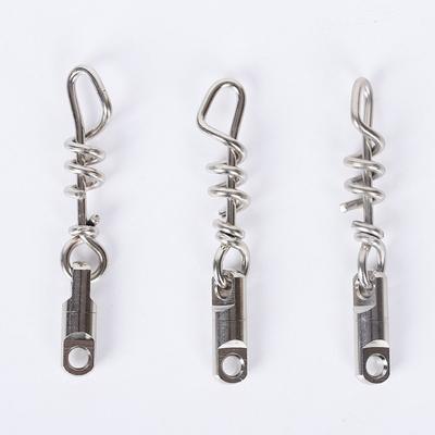 5PCS Stainless Steel Fishing Snap Connector Copper Heavy Duty Round Swivels New Lure Connector