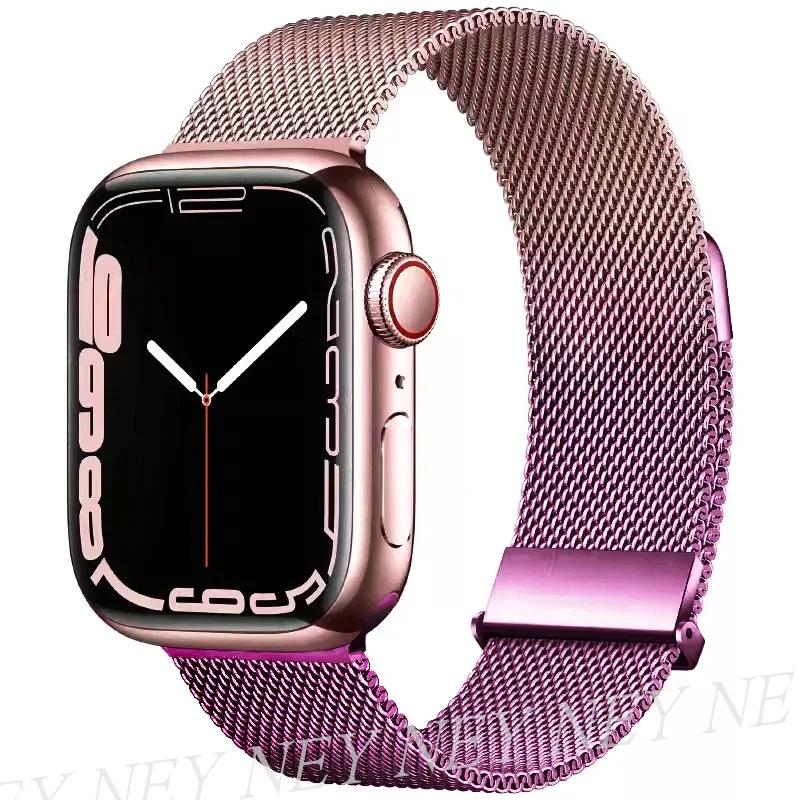 Milanese Loop for apple watch band 44mm 40mm 45mm 41mm 42-38-44 mm strap ultra 2 49mm metal bands iwatch series 9 8 7 6 SE 5 4 3