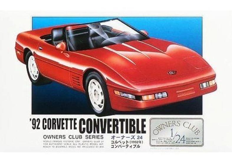 

Micro Ace Club 22 Corvette Convertible Plastic Model Color 1/24 (Owners 24) No. 92 (1992 Model) Kit, Pre-Molded