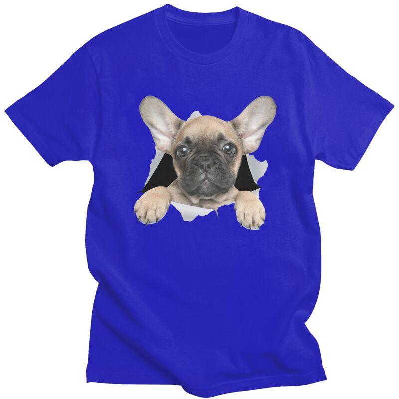 Custom Mens Cute French Bulldog T Shirt ShortSleeve Cotton Tshirts Classic Tshirt Casual Frenchie Dog Tee Slim Fit Clothes