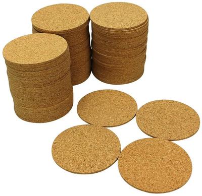Stilvolle runde Kork-Untersetzer, saugfähig und hitzebeständig, für Gläser und Tassen, perfekt für den Gebrauch zu Hause, im Café oder im Restaurant. 9cm Durchmesser, 3mm dick.