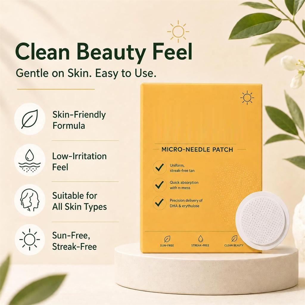 Self Tanning Microneedling Patches for Body - Sunless Tanning Sheets