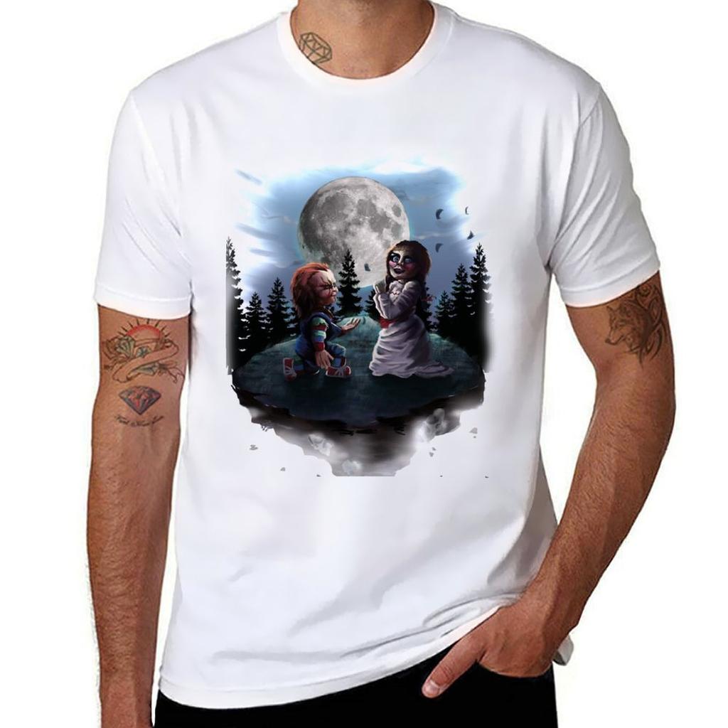 Chucky Vs Annabelle Tshirt Outdoor Sports Short Sleeve Top
