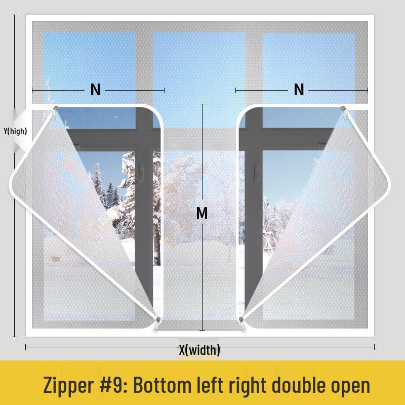 Windproof Winter Window Insulation Film: Cold Protection, Anti-Freeze Plastic Curtain for Balcony