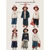 Girls' Long-Sleeve Cartoon Faux Two-Piece Lace T-Shirt
