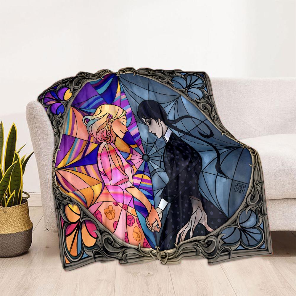 Wednesday Addams Clockwork Blanket Suitable for sofas,travel, living rooms also a good gift for friends and family Suitable for all seasons.