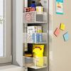 Metal Refrigerator Magnetic Shelf Multifunctional No-Punch Refrigerator Rack Square Durable Kitchen Storage Shelves Home