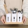 High-grade Chopstick Storage Holder White Flatware Organizer Chopsticks Storage Rack  Countertop