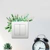 Fresh Green Plant Switch Sticker for Bedroom Room Socket Decoration Wall Sticker for Living Room Beautification Sticker