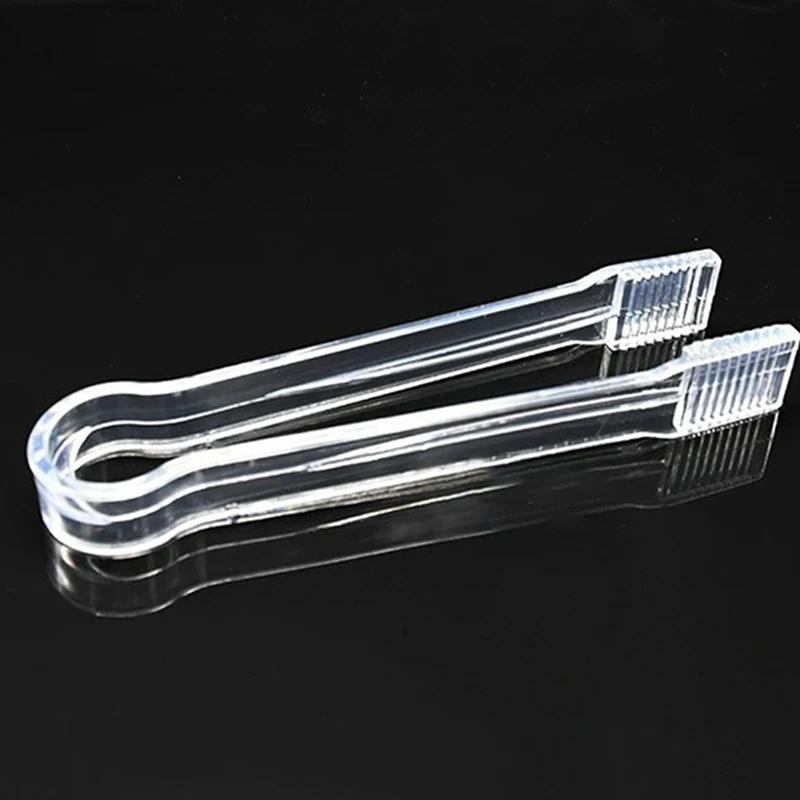 1PC Clear Plastic Barbecue BBQ Clip Bread Food Ice Clamp Ice Clip Tongs Tool Bar Kitchen Accessories