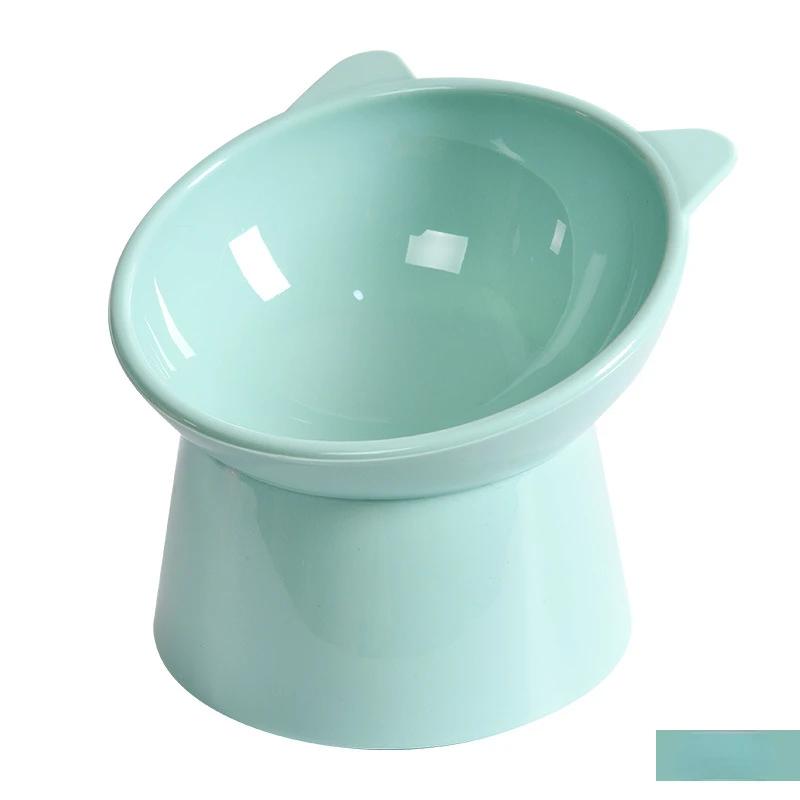 Pet Bowl Large Capacity Cats Bowls Oblique Mouth Cute Cartoon Cat Shape Cat Dog Food Dispenser Pet Feeder Pets Supplies