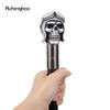 Silver Resin Skull Head Walking Cane Fashion Decorative Steel Walking Stick Gentleman Elegant Cosplay Cane Knob Crosier 92cm