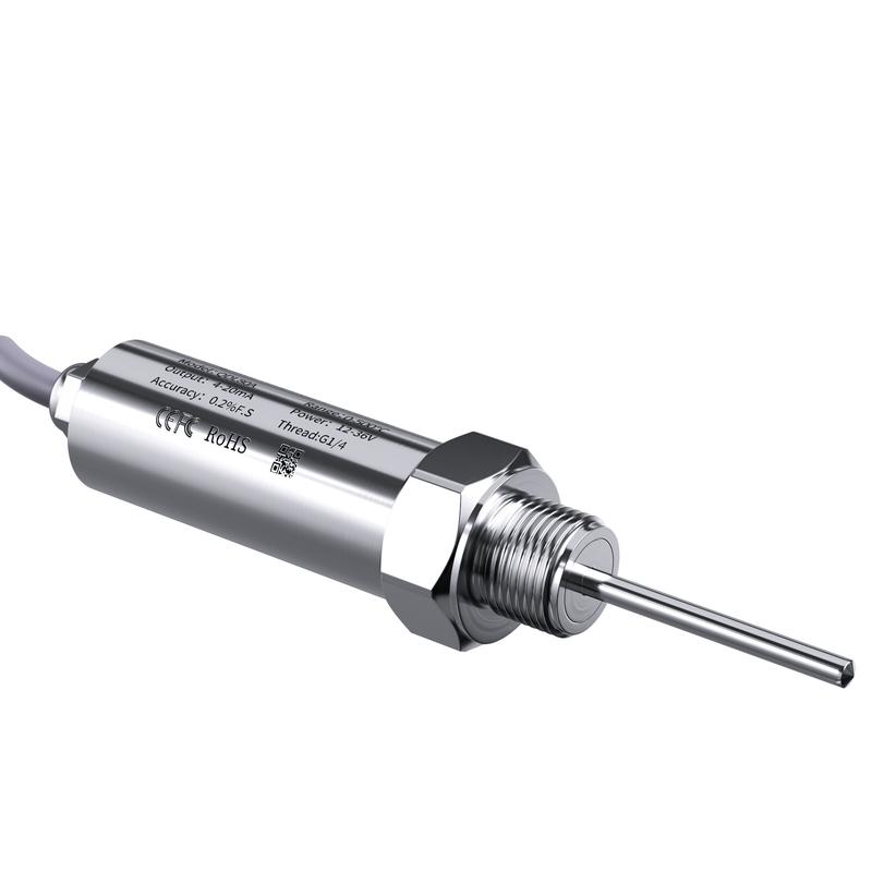 Temperature Sensor G1/4 PT100 100C/200C Temperature Transmitter 4-20mA/0-5V/RS485 G1/4 Thread 0.5m Cable Temperature Transmitter