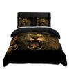 Three-Piece Quilt Cover Lion 3D Digital Printing Bedding Polyester Quilt Cover Home Textile Products