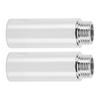 2PCS Shower Arm Extension Stainless Steel Chrome Plating Shower Head Extension Pipe for Bathroom