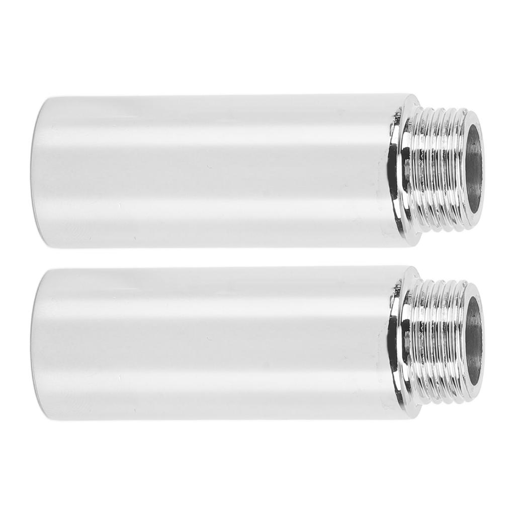2PCS Shower Arm Extension Stainless Steel Chrome Plating Shower Head Extension Pipe for Bathroom