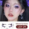 Scary Halloween Temporary Tattoo Stickers: Pumpkin, Spider Web & Eye Designs