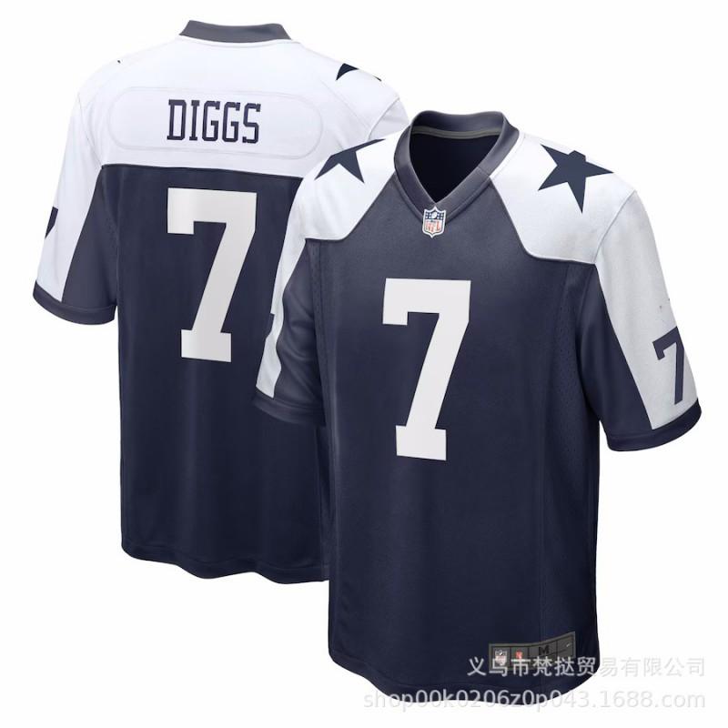 Camiseta de Fútbol Americano NFL Dallas Cowboys para Hombre Manga Corta Mezcla de Algodón Uniforme Deportivo de Equipo Rugby Baloncesto Entrenamiento