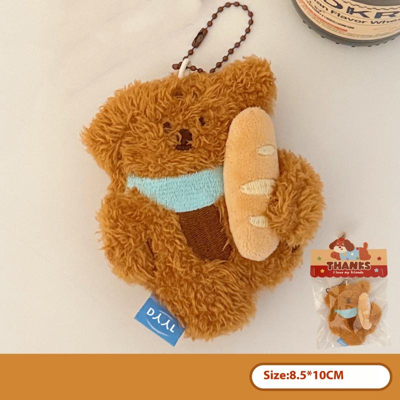 Kawaii Cartoon Plush Animal Doll Pendant Keychain Backpack Hangings Pendant Decoration Cartoon Plush Stuffed Doll Toy Gift