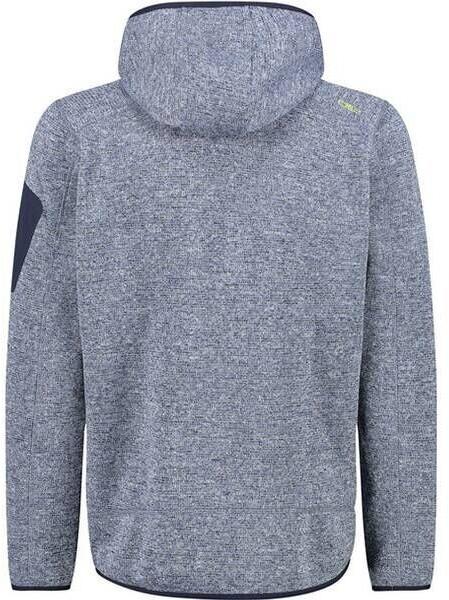 Куртка CMP Man Jacket Knitted Fix Hood (3H60847N) Unterjacke Kapuzen Fleecejacke B blue-lime 3H60847N