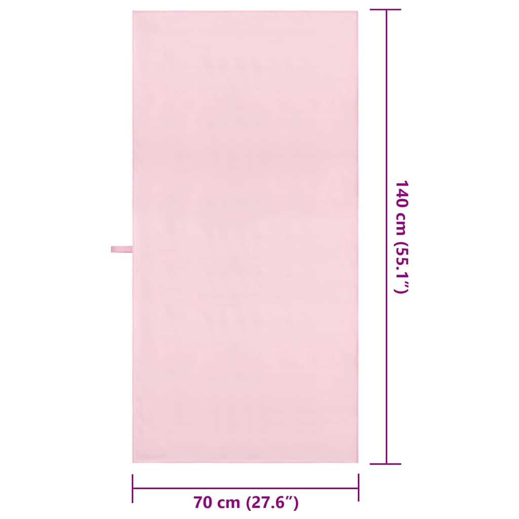 Sports Towels 2 pcs Pink 140 x 70 cm Polyester and Polyamide