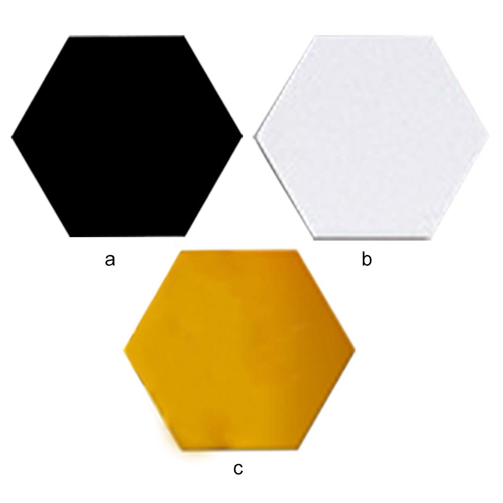 15 Pieces Mirror Wall Stickers Acrylic Hexagonal Adornments Rooms Decors Mirrors Decorations Walls Ornaments for Scenes Decors