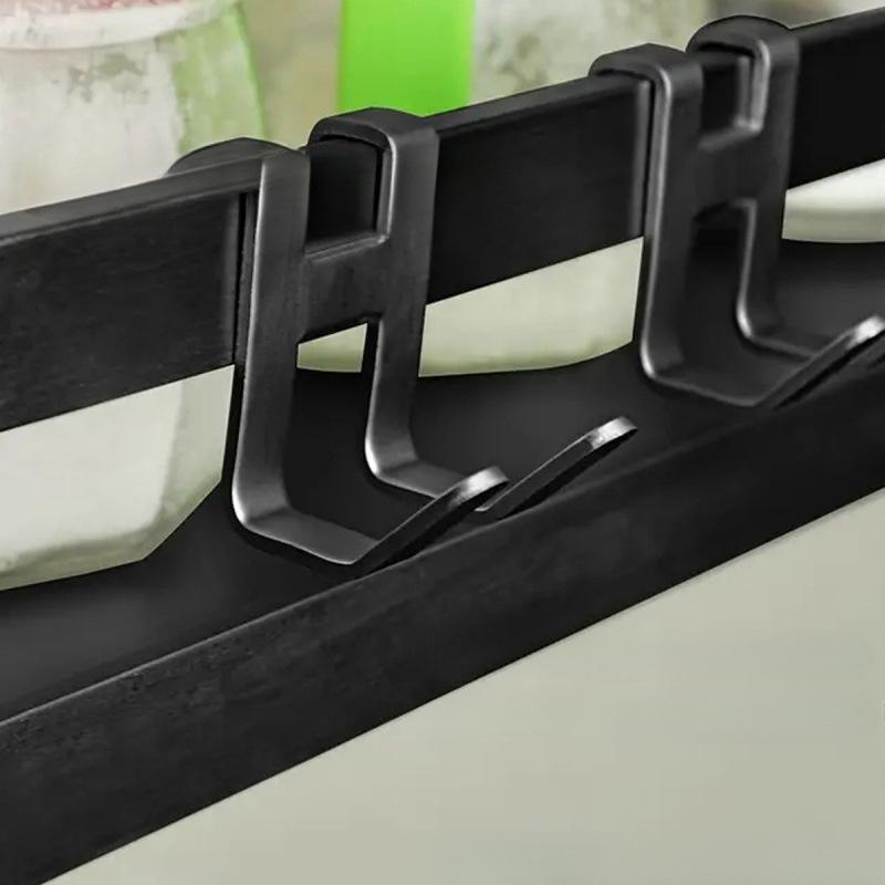 Multi-Purpose Hooks Kitchen Cabinet Door Back Hook Hanging Rack Clothes Coat Hat Towel Hanger Storage Hook Bathroom Accessories