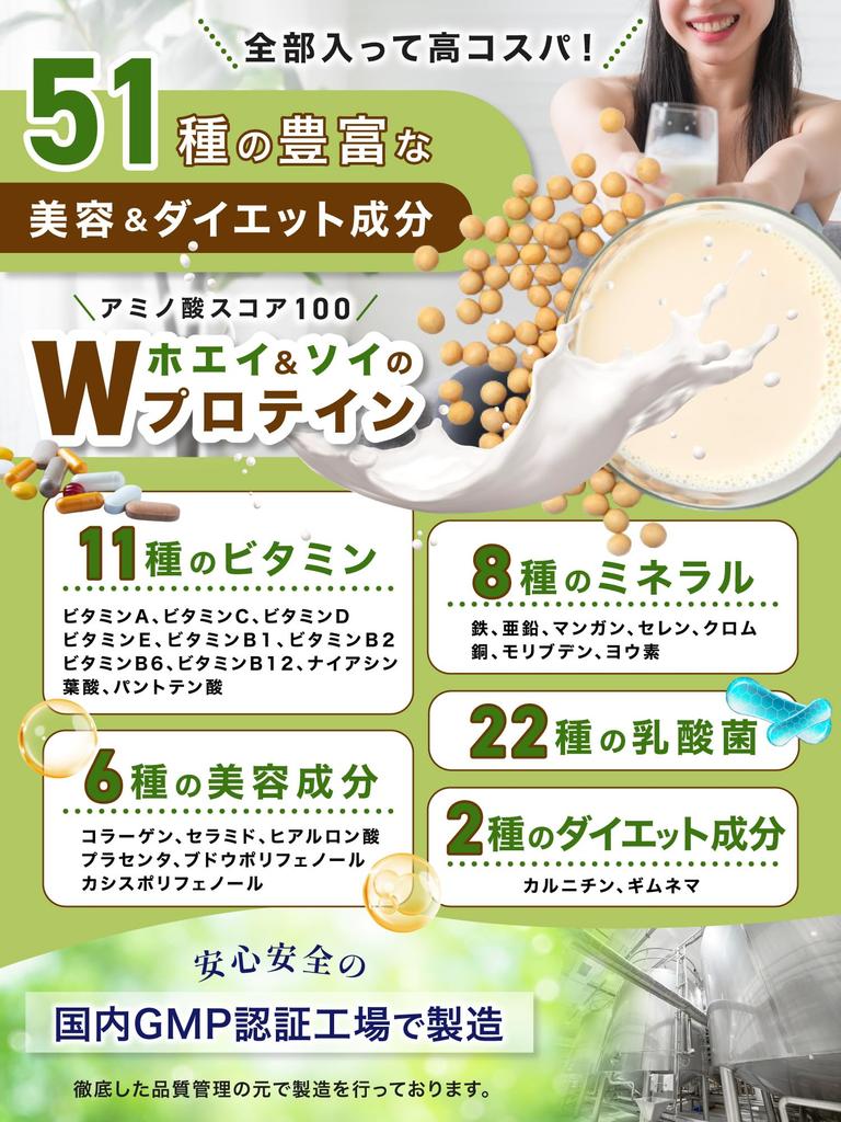Tokeruchan Beauty Protein for Women, Diet, Weight Loss, Easy to Dissolve, Meal Replacement, Delicious, Made in Japan, Complete with Whey and Soy, 11