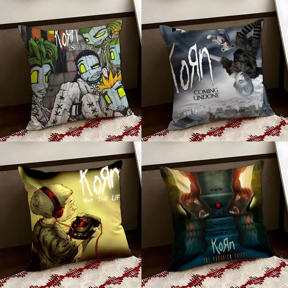 KKorn Band Cushion Cover Reversible Soft Durable Pillow Cover Home Car MultiScene Use for Daily Comfort