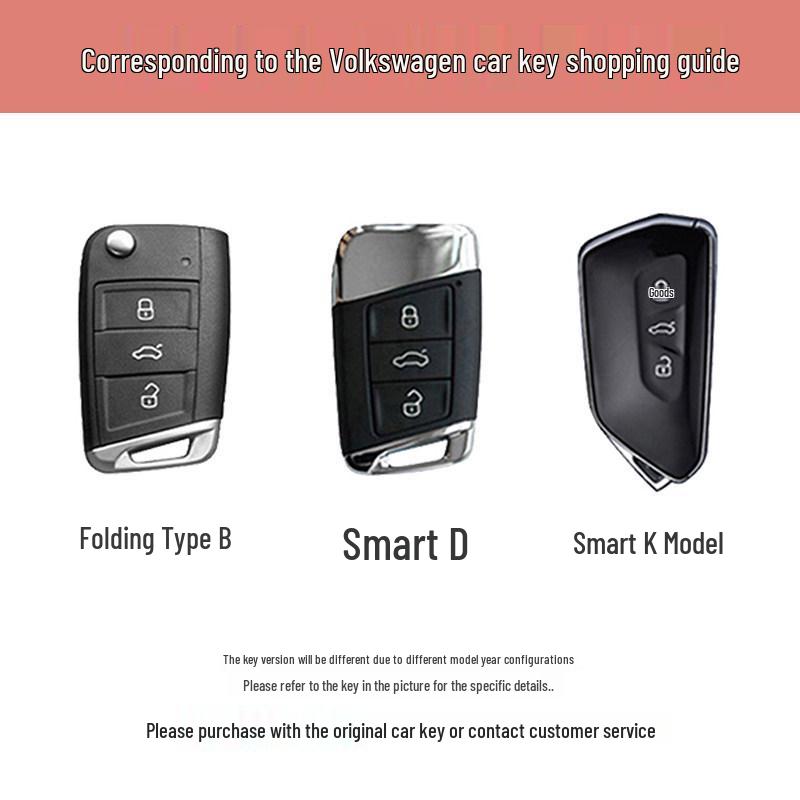 Compatible Volkswagen Key Case for Sagitar, Passat, CC, Magotan, Bora, T-Cross, Tayron, Lavida, Tiguan L.