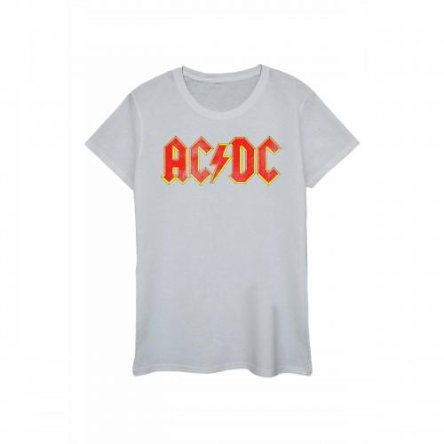 AC/DC Womens/Ladies Distressed Logo T-Shirt