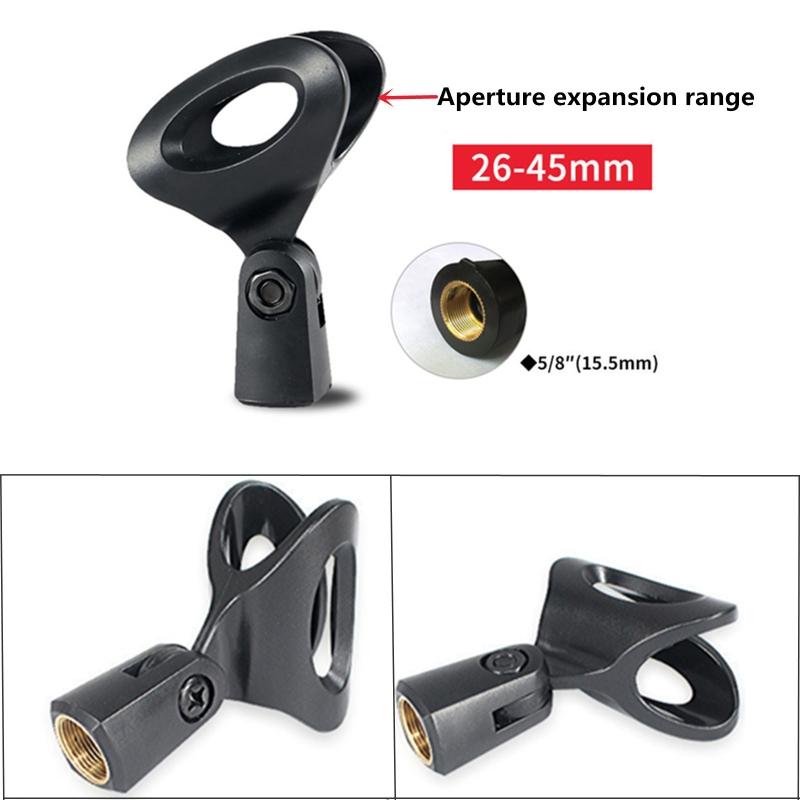 Flexible Copper Threading Mic Holder Universal Microphone Clip Mic Stand Adapter Long-lasting Reliable Strength Mic Clip