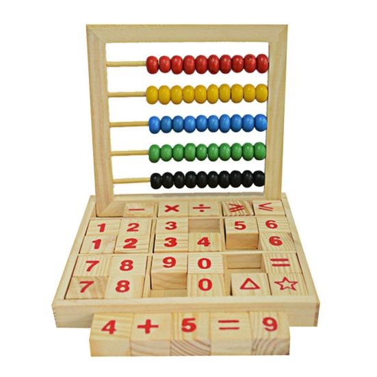 

Wooden Abacus Children Counting Number Alphabet Letter Blocks Educational Toy