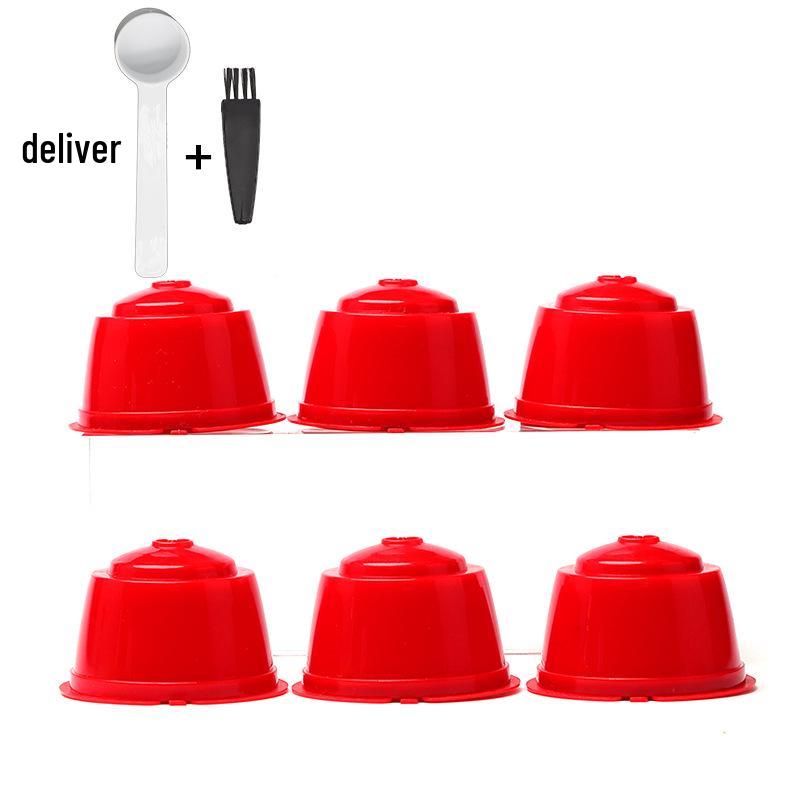 6-Pack Coffee Capsule Cups for DOLCE GUSTO with Filter Box Set
