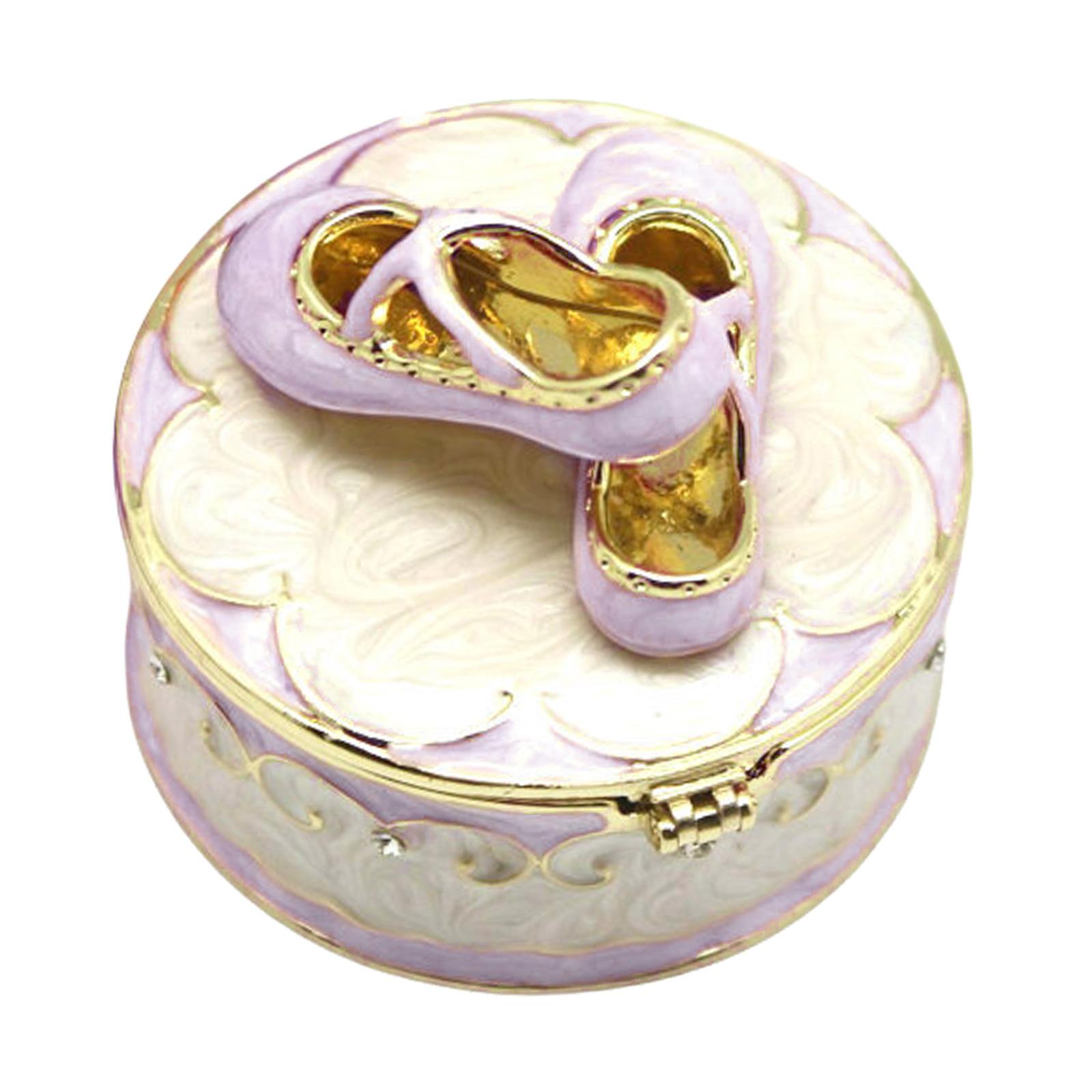 

Elegant Ballet Shoe Jewelry Box Travel Friendly Ballet Shoe Jewelry Container for On the Go Accessory Safety фиолетовый