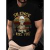 European Size Men'S Novelty T-Shirt | Casual T-Shirt Featuring a Skull Graphic | Round Neck, Regular Fit | Machine Washable