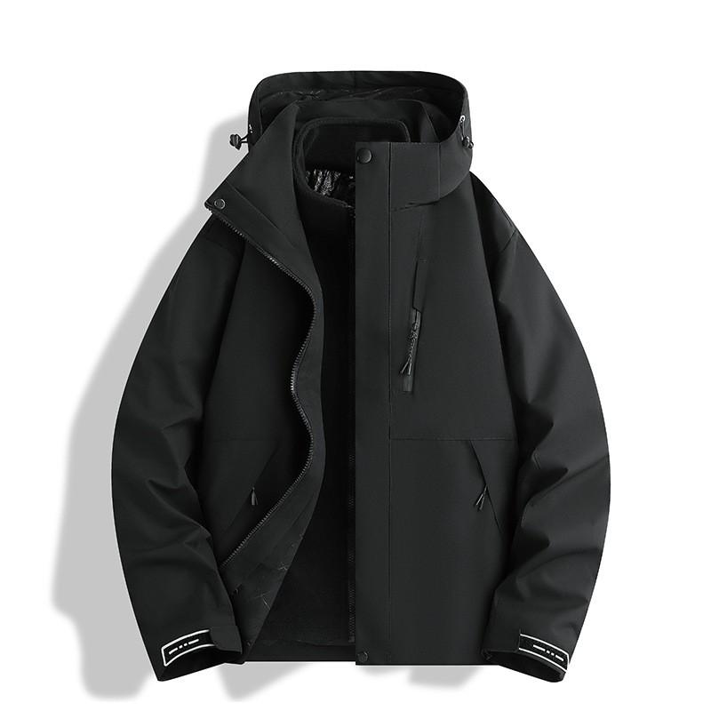 3-in-1 Waterproof Windproof Fleece Lined Jacket Outdoor Hiking Camping