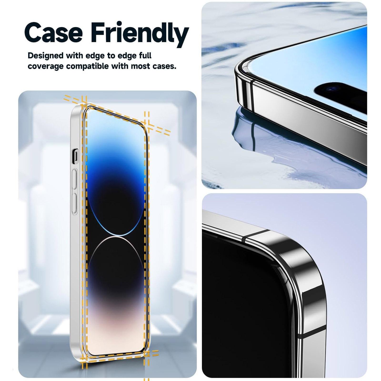 

For iPhone 13 Pro/13 Tempered Glass HD Clear Screen Protector with Automatic Dust Removal Tool Type A