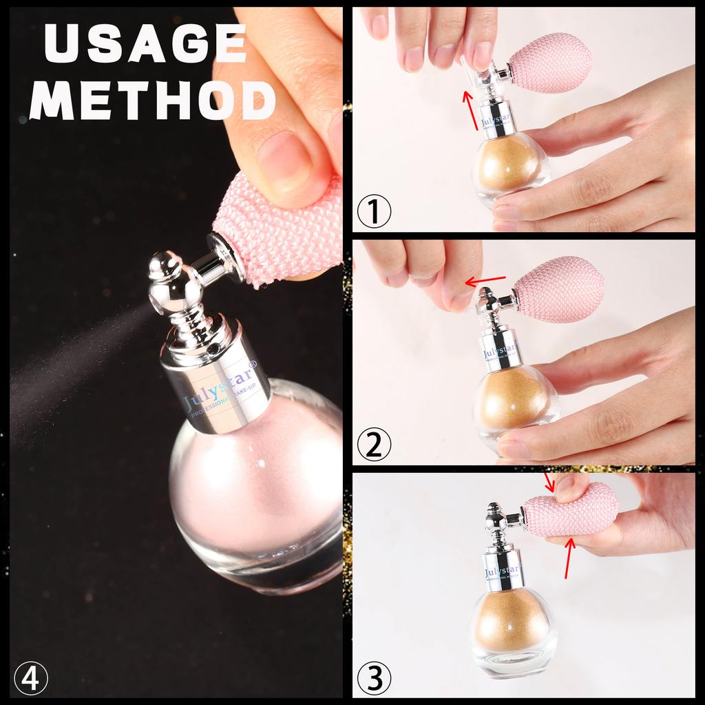 Facial Grooming Natural Three-dimensional Fine Flash Highlight Liquid Body Brightening and Modifying Contour Long-lasting Anti-sweat Highlight Spray