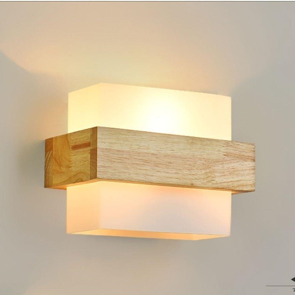 

Wall Sconce Solid Wood Primary Color Bedroom Wall Lamps Retro Wooden Wall Lamps, for Living Room, Bedroom, Indoor Bedside Decor жовтий