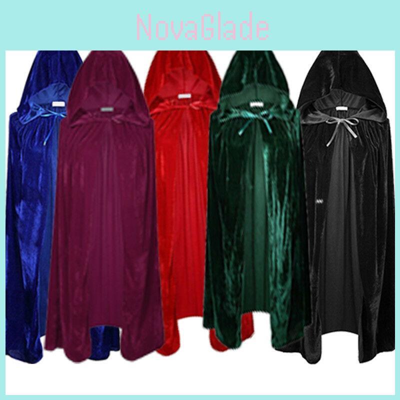Plush Velvet Hooded Cape For Adults In Multiple Colors Perfect For Halloween
