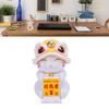 Plastic Solar Lucky Cat Ornament Red & Yellow Car Dashboard Cat Decor  Car Interior Decor